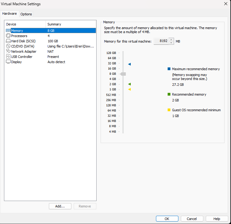 8 GiB allocated to the nested Proxmox VM