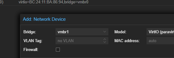 Adding the vmbr1 interface to lab-router